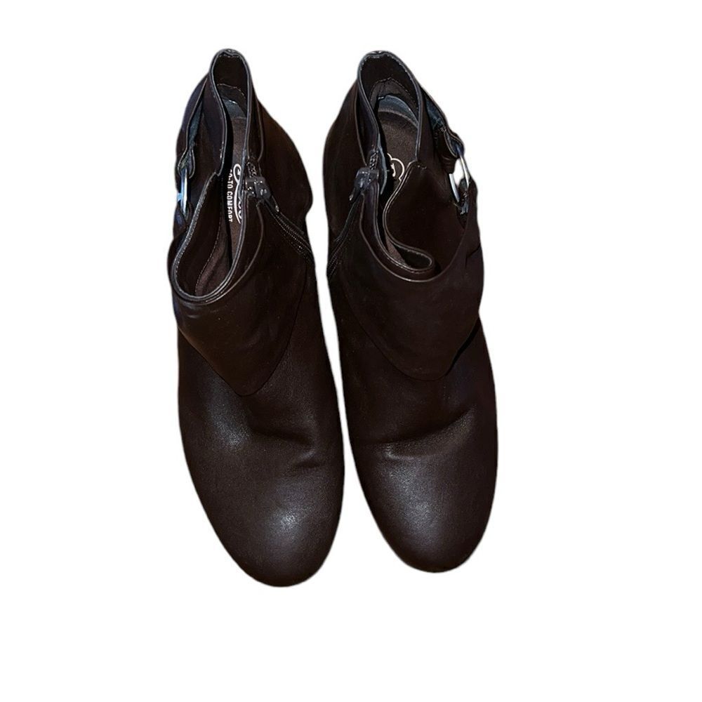 Bass Brown Leather Booties Size 8 M